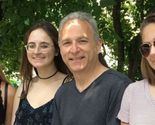 Larry Nisenson with his three daughters